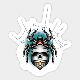 Skull Spider Sticker